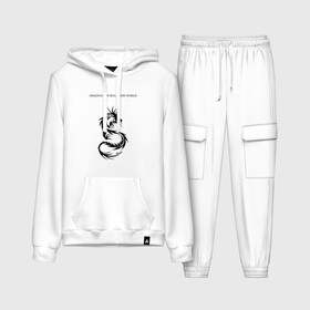 Женский костюм хлопок (с толстовкой) с принтом Дракон в Ухте,  |  | dragon | imagination | rule | world | дракон