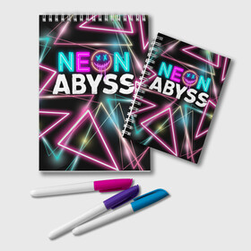 Блокнот с принтом Неон - Неоновый край в Ухте, 100% бумага | 48 листов, плотность листов — 60 г/м2, плотность картонной обложки — 250 г/м2. Листы скреплены удобной пружинной спиралью. Цвет линий — светло-серый
 | neon | неон | неоновая надпись | неоновый принт