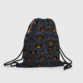 Рюкзак-мешок 3D с принтом HALLOWEEN в Ухте, 100% полиэстер | плотность ткани — 200 г/м2, размер — 35 х 45 см; лямки — толстые шнурки, застежка на шнуровке, без карманов и подкладки | halloween | holiday | pumpkin | samayn | vampire | zombie | вампир | ведьма | вечеринка | день всех святых | зомби | карнавал | маскарад | мертвец | оборотень | привидение | самайн | светильник джека | страшный джек | труп