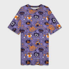 Платье-футболка 3D с принтом Хэллоуин в Ухте,  |  | halloween | holiday | pumpkin | samayn | vampire | zombie | вампир | ведьма | вечеринка | день всех святых | зомби | карнавал | маскарад | мертвец | оборотень | привидение | самайн | светильник джека | страшный джек | труп