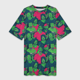 Платье-футболка 3D с принтом Зомби в Ухте,  |  | halloween | holiday | pumpkin | samayn | vampire | zombie | вампир | ведьма | вечеринка | день всех святых | зомби | карнавал | маскарад | мертвец | оборотень | привидение | самайн | светильник джека | страшный джек | труп