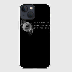 Чехол для iPhone 13 mini с принтом Вечность в Ухте,  |  | абстракция | английский | жизнь | иностранная надпись | мотивирующая фраза | планета | статус о себе | цитата