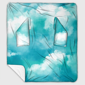 Плед с рукавами с принтом Голубое Небо | Blue Sky (Z) в Ухте, 100% полиэстер | Закругленные углы, все края обработаны. Ткань не мнется и не растягивается. Размер 170*145 | Тематика изображения на принте: blue | blue sky | clouds | firmament | heaven | голубая | голубое небо | небеса | облака | облако