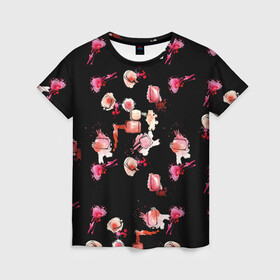 Женская футболка 3D беспорядочный лак: в Ухте, 100% полиэфир ( синтетическое хлопкоподобное полотно) | прямой крой, круглый вырез горловины, длина до линии бедер | вечеринка | дискотека | кисточка | клуб | красота | лак | маникюр | мода | ногти | пальцы | руки | салон | уход