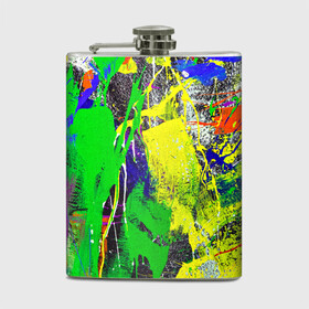 Фляга с принтом Брызги красок | Grunge Paints в Ухте, металлический корпус | емкость 0,22 л, размер 125 х 94 мм. Виниловая наклейка запечатывается полностью | Тематика изображения на принте: abstract | color | dye | grunge | grunge paints | paint | paints | splashes of paint | texture | абстракция | брызги | брызги красок | гранж | колорит | краски | текстура