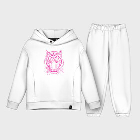 Детский костюм хлопок Oversize с принтом Pink Tiger в Ухте,  |  | 2022 | animal | cat | lion | tiger | год тигра | животные | зверь | зубы | кот | кошка | лев | охотник | полосатый | природа | тигр | тигренок | тигрица | хищник