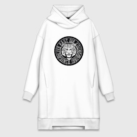 Платье-худи хлопок Живи быстро, умри молодым: в Ухте,  |  | 2022 | animal | cat | life | lion | tiger | год тигра | животные | жизнь | зверь | зубы | кот | кошка | лев | охотник | полосатый | природа | тигр | тигренок | тигрица | хищник