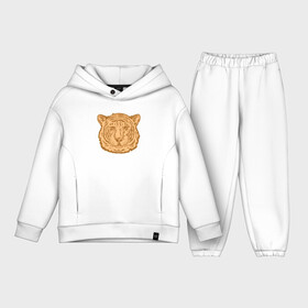Детский костюм хлопок Oversize с принтом Coffee Tiger в Ухте,  |  | 2022 | animal | cat | lion | tiger | год тигра | животные | зверь | зубы | кот | кошка | лев | охотник | полосатый | природа | тигр | тигренок | тигрица | хищник