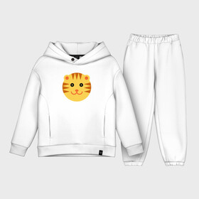 Детский костюм хлопок Oversize с принтом Sunny Tiger в Ухте,  |  | 2022 | animal | cat | lion | tiger | год тигра | животные | зверь | зубы | кот | кошка | лев | охотник | полосатый | природа | тигр | тигренок | тигрица | хищник