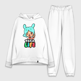 Женский костюм хлопок Oversize с принтом Toca boca. Girl в Ухте,  |  | digital toys | gamer | games | helicopter taxi | pets | toca boca | toca hair salon | toca kitchen | toca life | toca life city | toca life worl | toca tea party | video games | игры