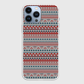 Чехол для iPhone 13 Pro Max с принтом Скандинавский орнамент в Ухте,  |  | елка | зимний | модный | новогодний | орнамент | разноцветный орнамент | рождественский | синий и красный | скандинавский орнамент