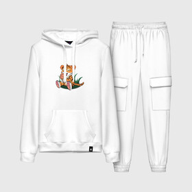 Женский костюм хлопок (с толстовкой) Тигр ест: в Ухте,  |  | 2022 | ест | котенок | кушает | маленький | малыш | мороженое | наслаждается | новый год | тигр | тигренок | хищник