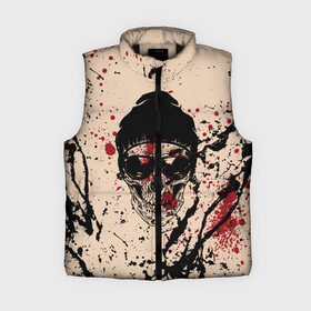 Женский жилет утепленный 3D Череп Хипстер Брызги Краски: в Ухте,  |  | head | hipster | skulls | бежевый | брызги | в шапке | голова | зубы | кости | краски | кровь | очки | паттерн | скелет | текстура | точки | узор | черепа | черный