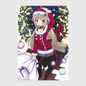 Магнитный плакат 2Х3 Красавица снегурочка, аниме: в Ухте, Полимерный материал с магнитным слоем | 6 деталей размером 9*9 см | anime | bow | eyes | gifts | holiday | new year | snow | snow maiden | аниме | бант | глаза | новый год | подарки | праздник | снег | снегурочка