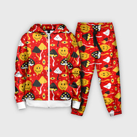 Детский костюм 3D с принтом Галюцинации в Ухте,  |  | галюцинации | грибы | паттерн | психоделика | смайлы | эзотерика