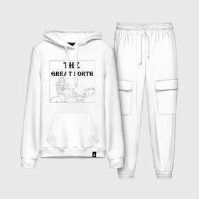 Женский костюм хлопок (с толстовкой) с принтом Beef Tobin на лосе| THE GREAT NORTH в Ухте,  |  | beef tobin | the great north | великий север | лось