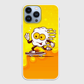Чехол для iPhone 13 Pro Max Веселая яичница на скейте: в Ухте,  |  | желток | скейт | яичница | яйца | яйцо