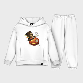 Детский костюм хлопок Oversize Хэллоуин в стиле стимпанк с тыквой в шляпе: в Ухте, | | стимпанк | тыква | хэллоуин | часы | шестерёнки | шляпа