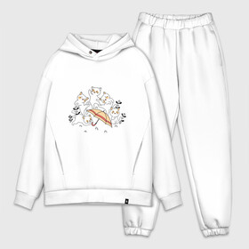 Мужской костюм хлопок OVERSIZE с принтом Кавайные котики  с зонтом в Ухте,  |  | cat | kawaii | аниме | звери | кот | котенок | котик | коты | кошка | кошки