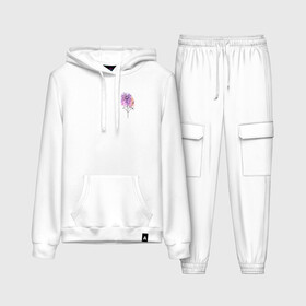 Женский костюм хлопок (с толстовкой) с принтом Flowers Pisces в Ухте,  |  | pisces | zodiac | астрология | гороскоп | гороскопы | зз | знаки зодиака | зодиак | рыбы