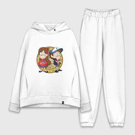 Женский костюм хлопок Oversize с принтом Мэйбл и Диппер в Ухте,  |  | bill | bill cipher | cartoon | dipper | disney | falls | gravity | grunkle stan | m | mabel | mystery | soos | stan | waddles | билл | билл сайфер | гравитация | гравити фолз | диппер | дядя стэн | мультфильм | мультфильмы | мэйбл | мэйбл и диппер | стэн 