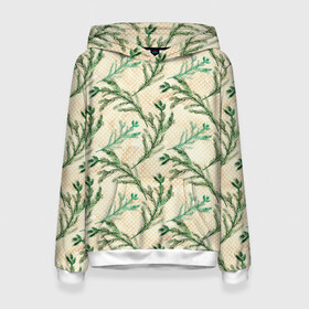 Женская толстовка 3D с принтом Ель новогодняя в Ухте, 100% полиэстер  | двухслойный капюшон со шнурком для регулировки, мягкие манжеты на рукавах и по низу толстовки, спереди карман-кенгуру с мягким внутренним слоем. | new year | елка | елочка | ель | иголочки | новогодняя | новый год