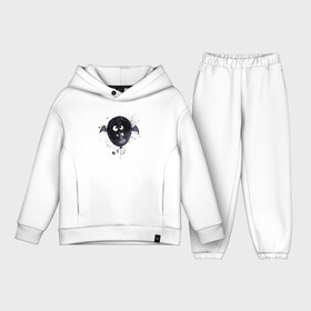 Детский костюм хлопок Oversize с принтом Шарик летайка (белый, хлопок) в Ухте,  |  | fun | helloween | party | scary | вечеринка | день | духи | мрачно | оригинальный | подарок | праздник | привидение | пугать | святые | тыква | ужас | хэллоуин | черный | шарик