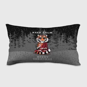 Подушка 3D антистресс с принтом Keep calm and Merry Christmas в Ухте, наволочка — 100% полиэстер, наполнитель — вспененный полистирол | состоит из подушки и наволочки на молнии | 2022 | beast | buddhist | heart | keep calm and merry christmas | meditation | new year | spruce forest | tiger | year of the tiger | буддист | год тигра | ельник | зверь | медитация | новый год | сердце | тигр | черные очки