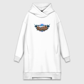 Платье-худи хлопок с принтом MOBILE LEGENDS BANG BANG LOGO в Ухте,  |  | 515 unite | bang bang | battle arena | moba | mobile legends | mobile legends bang bang | online battle arena | банг банг | моба | мобайл легенд | мобиле легендс