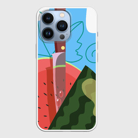 Чехол для iPhone 13 Pro с принтом Арбуз и нож в Ухте,  |  | food | арбуз | еда | нож | продукты