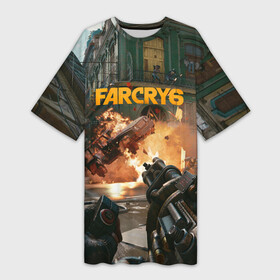 Платье-футболка 3D с принтом Far Cry 6 gameplay art в Ухте,  |  | art | cry | dani | far | game | rojas | shooter | ubisoft | арт | дани | пулемет | рохас | фаркрай | шутер | экшн