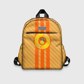 Детский рюкзак 3D с принтом Bee | Пчела в Ухте, 100% полиэстер | лямки с регулируемой длиной, сверху петелька, чтобы рюкзак можно было повесить на вешалку. Основное отделение закрывается на молнию, как и внешний карман. Внутри дополнительный карман. По бокам два дополнительных кармашка | королевамать | кусать | медовый | улей | цветок