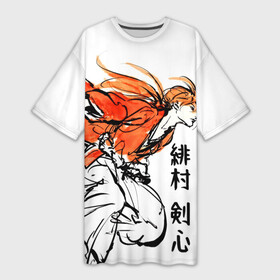 Платье-футболка 3D Химура  Бродяга Кенсин: в Ухте,  |  | rk | ruroken | rurouni kenshin | samurai x | аниме | бродяга кэнсин | манга | самурай икс | химура