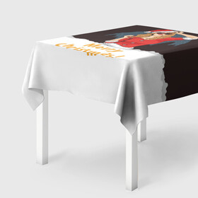 Скатерть 3D с принтом Снегурка (Merry Christmas) в Ухте, 100% полиэстер (ткань не мнется и не растягивается) | Размер: 150*150 см | Тематика изображения на принте: christmas | merry christmas | santa claus | дед мороз | ёлка | зима | мороз | новый год | подарок | праздник | рождество | с новым годом | санта клаус | снегурочка | снежинки