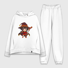 Женский костюм хлопок Oversize с принтом MegCup в Ухте,  |  | anime | cat | konosuba | manga | megumin | witch | аниме | ведьма | ведьмы | коносуба | кот | кошка | манга | мегумин | прекрасный мир