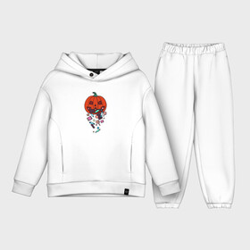 Детский костюм хлопок Oversize с принтом Pumpkin Puke в Ухте,  |  | candies | chocolate | pumpkin | конфеты | сладости | тыква | шоколад