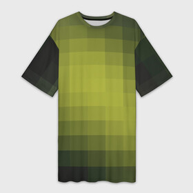 Платье-футболка 3D Милитари мозаика: в Ухте,  |  | военный | геометрияквадрат | мозаика | неон | хаки