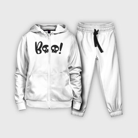 Детский костюм 3D с принтом boo череп в Ухте,  |  | bo | boo | fear | fright | halloween | inscription | scull | skulls | бу | буу | испуг | надпись | хэллоуин | череп | черепа