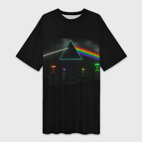 Платье-футболка 3D с принтом ПИНК ФЛОЙД  PINK FLOYD LOGO в Ухте,  |  | pink floyd | артрок | группа | музыка | пинк флойд | прогрессивный рок | протопрог | психоделический рок | рок | рок группа | спейсрок | эйсидрок | экспериментальный рок