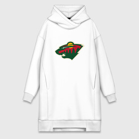 Платье-худи хлопок с принтом Миннесота Уайлд логотип в Ухте,  |  | hockey | minnesota | minnesota wild | nhl | usa | wild | миннесота | миннесота уайлд | нхл | спорт | сша | уайлд | хоккей | шайба