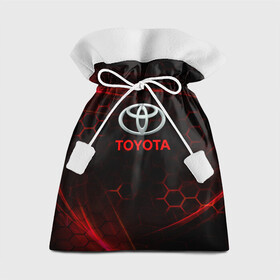 Подарочный 3D мешок с принтом [Toyota] Неоновые соты в Ухте, 100% полиэстер | Размер: 29*39 см | auto | sport | toyota | авто | автомобиль | бренд | спорт | тойота
