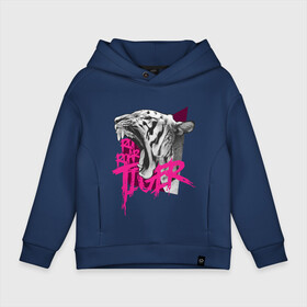 Детское худи Oversize хлопок с принтом Roar Roar Tiger в Ухте, френч-терри — 70% хлопок, 30% полиэстер. Мягкий теплый начес внутри —100% хлопок | боковые карманы, эластичные манжеты и нижняя кромка, капюшон на магнитной кнопке | 2022 | 2022 год | happy new year | santa | год тигра | дед мороз | каникулы | мороз | новогодний свитер | новый год | новый год 2022 | новый год тигра | оливье | праздник | рождество | санта клаус | свитер новогодний