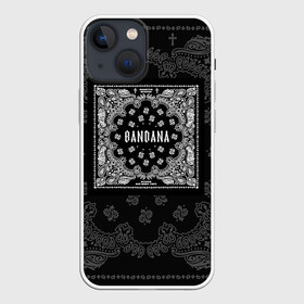 Чехол для iPhone 13 mini с принтом Big Baby Tape x Kizaru BANDANA (Бандана) Кизару Тейп в Ухте,  |  | Тематика изображения на принте: bandana | big baby | gang | grunge | hiphop | kizaru | music | rap | tape | trash | альбом | бандана | биг бейби | генг | гранж | знак | кизару | музыка | надпись | реп | рэп | символ | тейп | треш | хипхоп