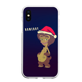 Чехол для iPhone XS Max матовый Большой рот | Гормональный монстр: в Ухте, Силикон | Область печати: задняя сторона чехла, без боковых панелей | big mouth | гормональный монстр рождество | морис  big mouth | морис большой рот