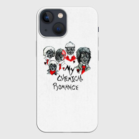 Чехол для iPhone 13 mini с принтом Группа My Chemical Romance в противогазах в Ухте,  |  | death spells | electric century | gerard way | leathermouth | mcr | my chemical romance | pencey prep | альтернативный | джерард уэй | май кемикал романс | майки уэй | мкр | мой химический роман | мср | мхр | мцр | панк | поп | поппанк | рок