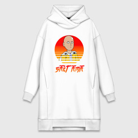 Платье-худи хлопок с принтом Saitama One Punch Man в Ухте,  |  | hagemanto | one punch man | one punchman | onepunchman | saitama | sensei | аниме | ван панч мен | ванпанчмен | лысый плащ | манга | сайтама | сильнейший человек | учитель | человек одинудар | человек одного удара