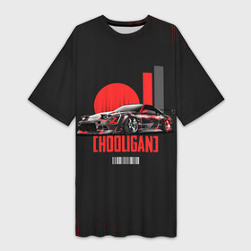 Платье-футболка 3D с принтом HOOLIGAN (HOONIGAN) в Ухте,  |  | 240 | car | cars | drift | hooligan | hoonigan | japan | jdm | nissan | sx | авто | автомобиль | дрифт | ниссан | тачка | хулиган | хуниган | япония