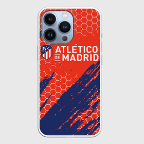 Чехол для iPhone 13 Pro с принтом Atletico Madrid: Football Club. в Ухте,  |  | atletico madrid | fc | football | football club | sport | атлетико мадрид | мадрид | спорт | спортивные | униформа | фирменные цвета | фк | футбол | футбольный клуб