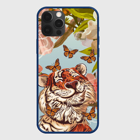 Чехол для iPhone 12 Pro Max с принтом Тигр и бабочки в Ухте, Силикон |  | 2022 | 2022 тигр | бабочка | бабочка и тигр | бабочки | восточный тигр | восточный узор | иероглиф тигра | китай | китайский пейзаж | китайский тигр | новый год | тигр | тигр 2022 | тигр и бабочка