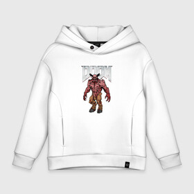 Детское худи Oversize хлопок с принтом DEMON BARON | DOOM NPC в Ухте, френч-терри — 70% хлопок, 30% полиэстер. Мягкий теплый начес внутри —100% хлопок | боковые карманы, эластичные манжеты и нижняя кромка, капюшон на магнитной кнопке | baron | demons | devil | doom | doom eternal | doom slayer | hell | ад | борон | демон | демоны | дум